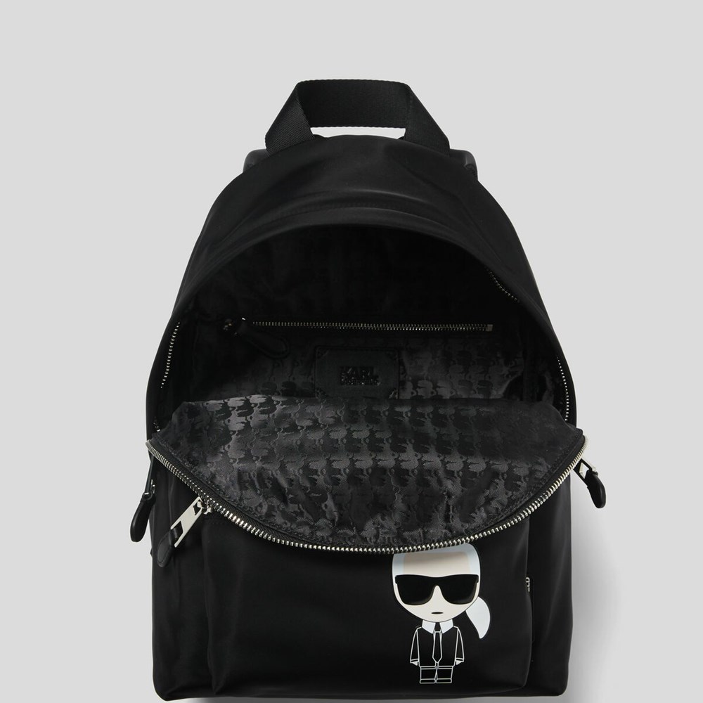 Black Women's Karl Lagerfeld K/Ikonik Nylon Backpacks | AE604WSZC