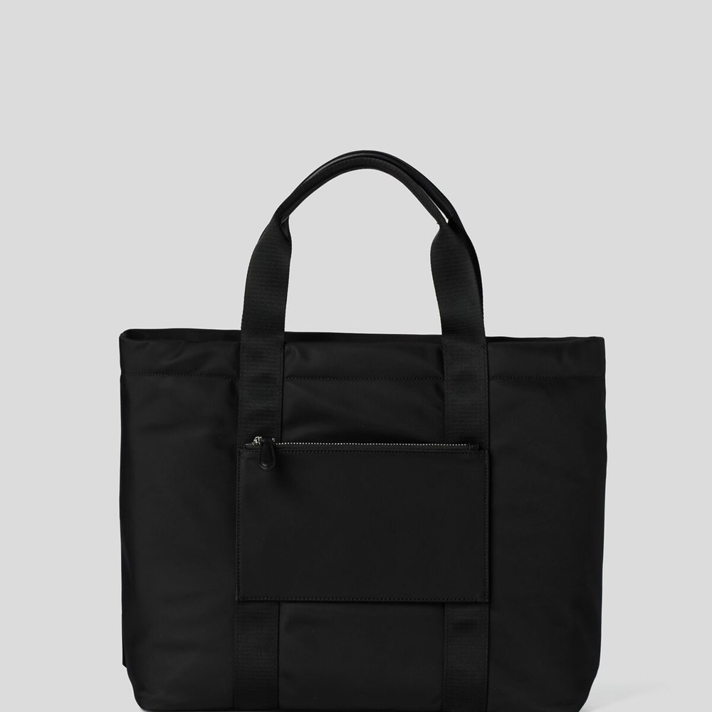 Black Women's Karl Lagerfeld K/Ikonik Recycled Nylon Tote Bags | AE401WCMR