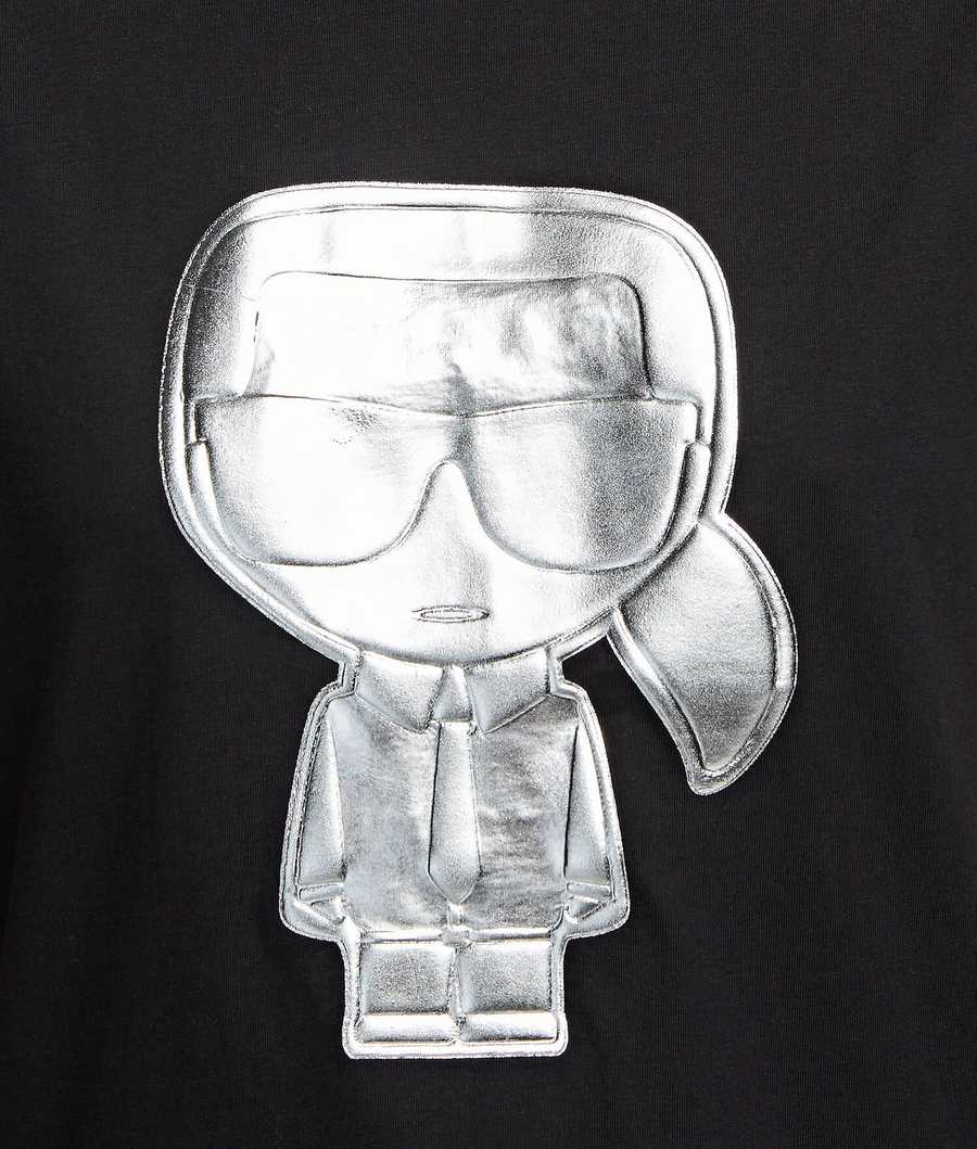 Black Women's Karl Lagerfeld K/Ikonik Rhinestone T-Shirts | AE835JCWX