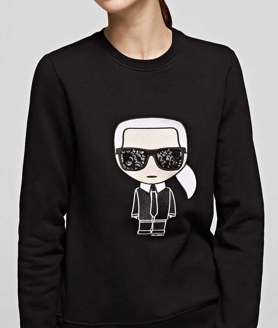 Black Women\'s Karl Lagerfeld K/Ikonik Sweatshirts | AE049ALDI