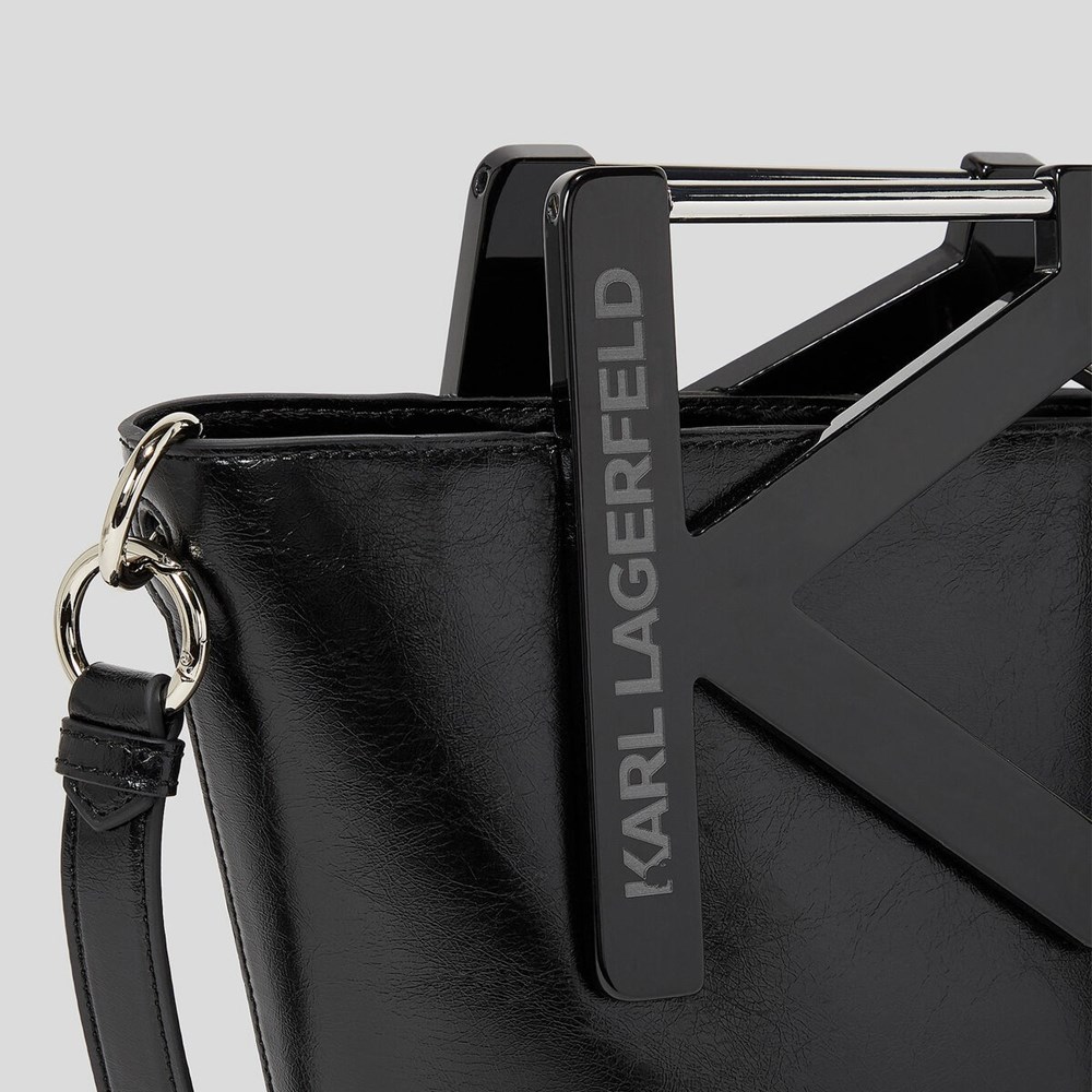 Black Women's Karl Lagerfeld K/Karl Handle Bucket Bag | AE192JUSD