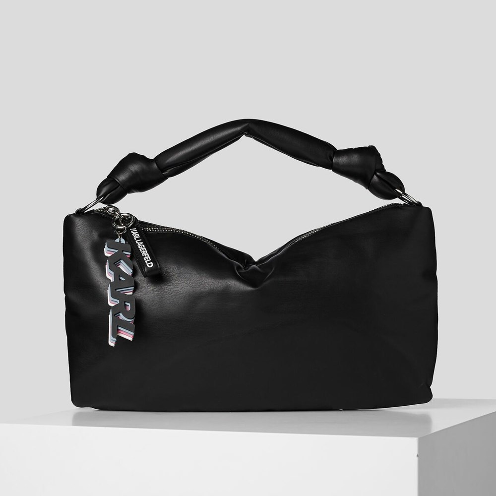 Black Women\'s Karl Lagerfeld K/Knotted Shoulder Bags | AE619PHFR