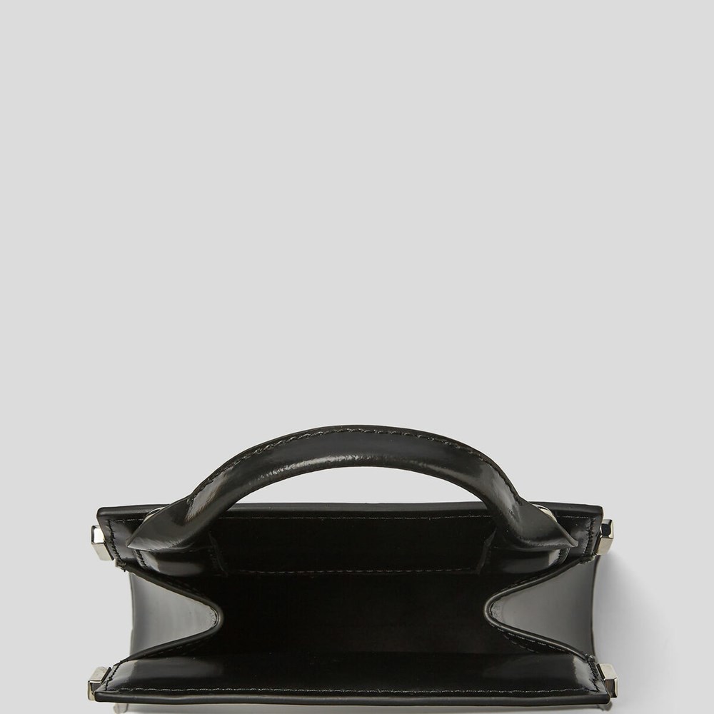 Black Women's Karl Lagerfeld K/Kross Archive Recycled Leather Small Handbags | AE817BFUW