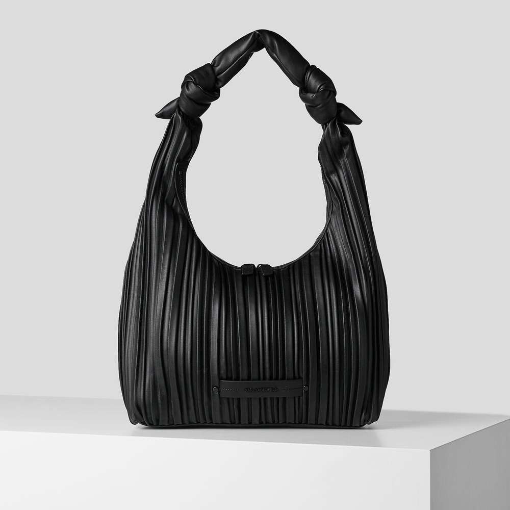 Black Women\'s Karl Lagerfeld K/Kushion Hobo Baguette Bag | AE409JXHU