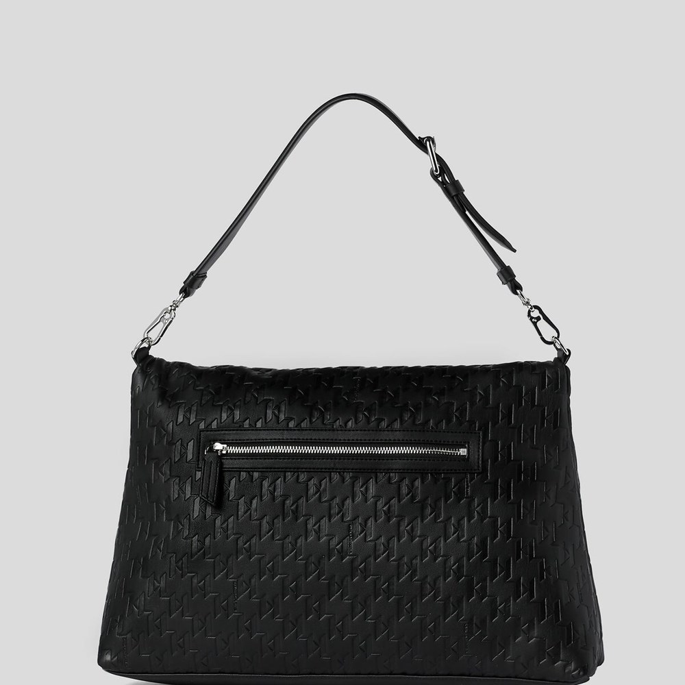 Black Women's Karl Lagerfeld K/Kushion Monogram-embossed Folded Tote Bags | AE823XHMT