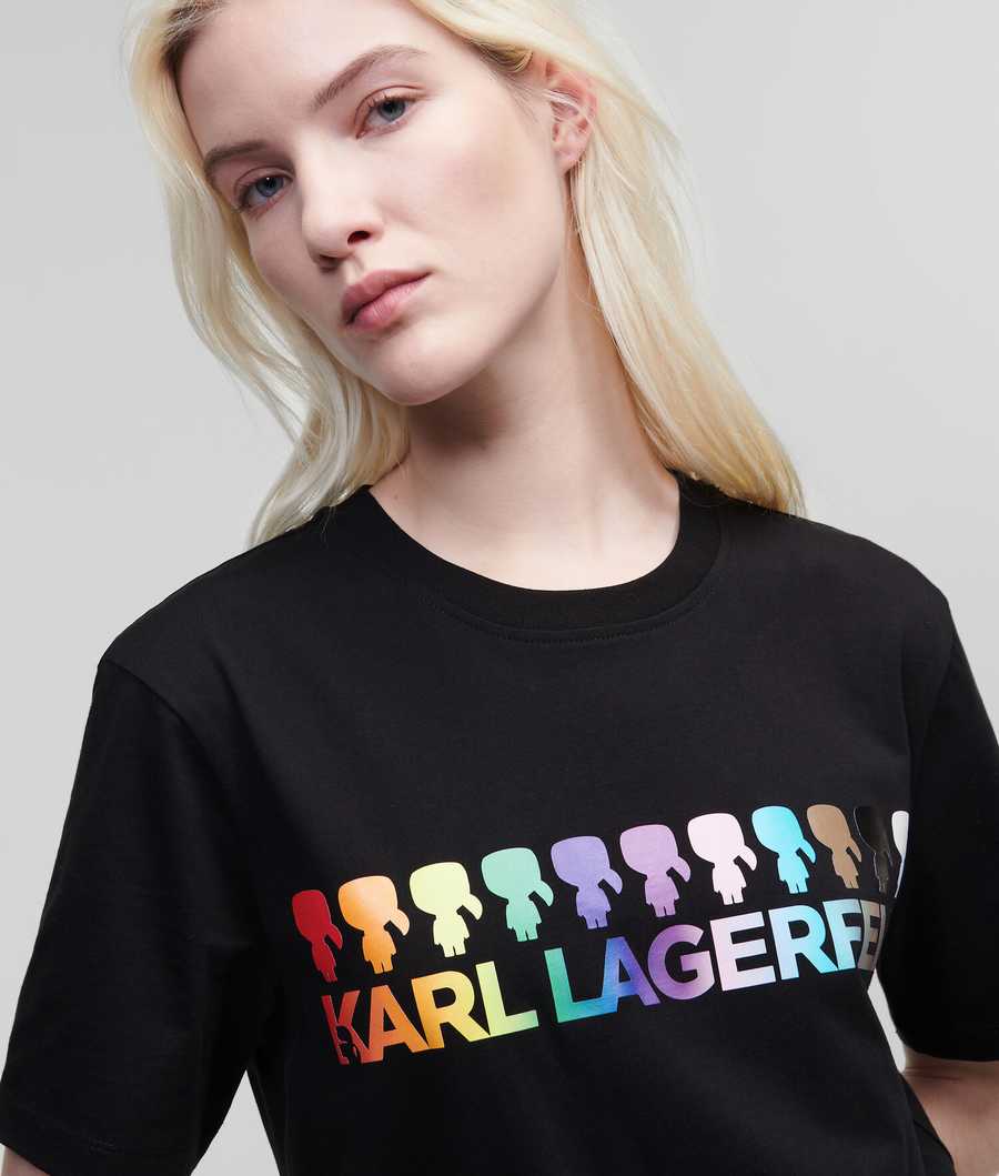 Black Women's Karl Lagerfeld K/Love T-Shirts | AE623YILV