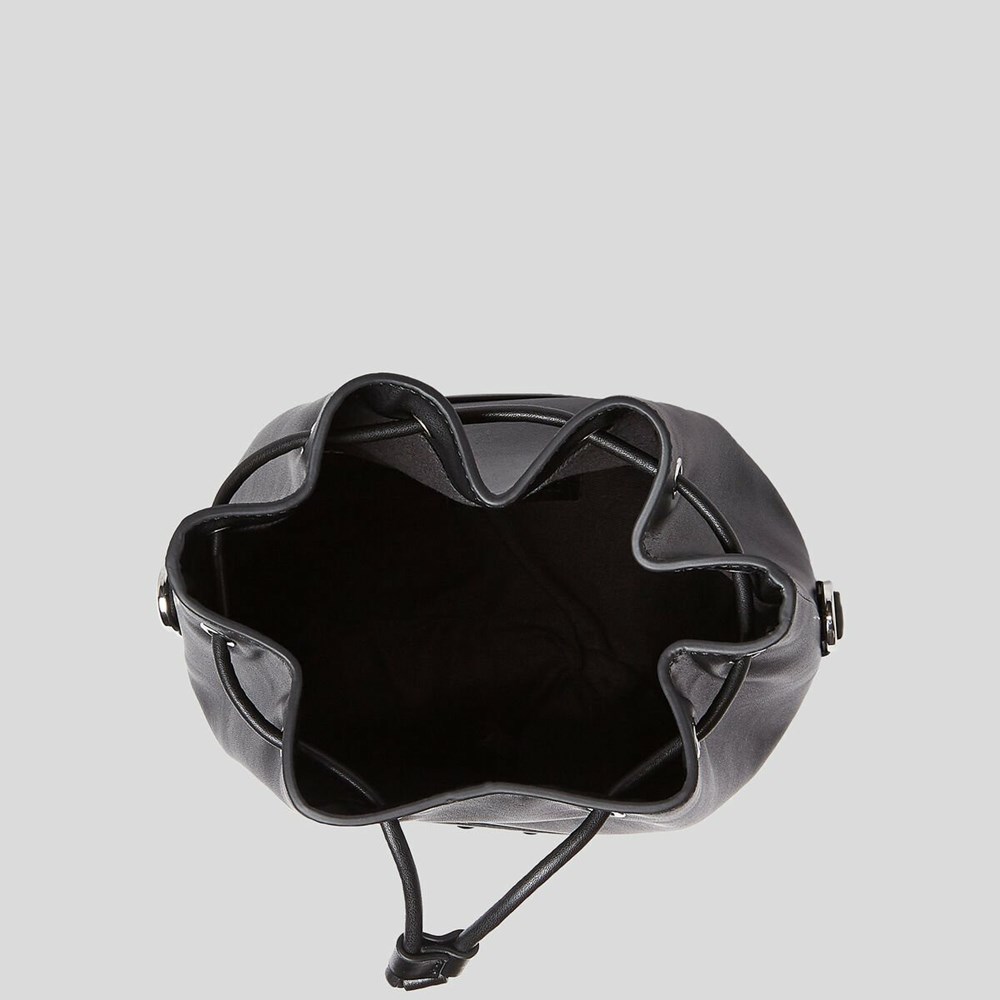 Black Women's Karl Lagerfeld K/Saddle Bucket Bag | AE950HJNX