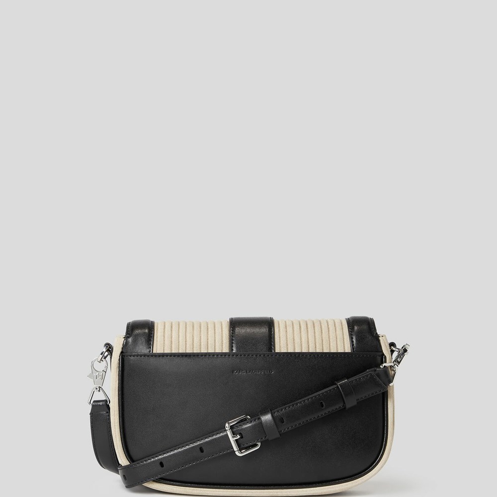 Black Women's Karl Lagerfeld K/Saddle Corduroy Baguette Bag | AE580OPGL