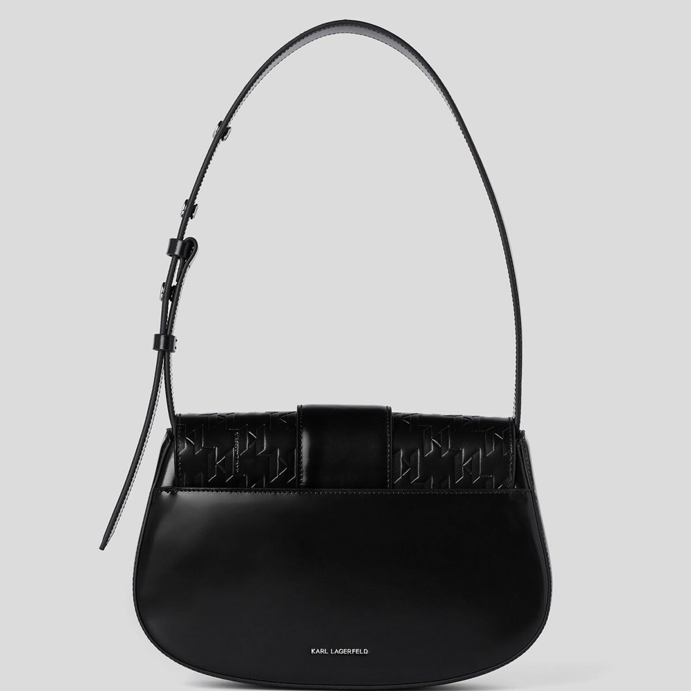 Black Women's Karl Lagerfeld K/Saddle Monogram-embossed Shoulder Bags | AE945UXVC