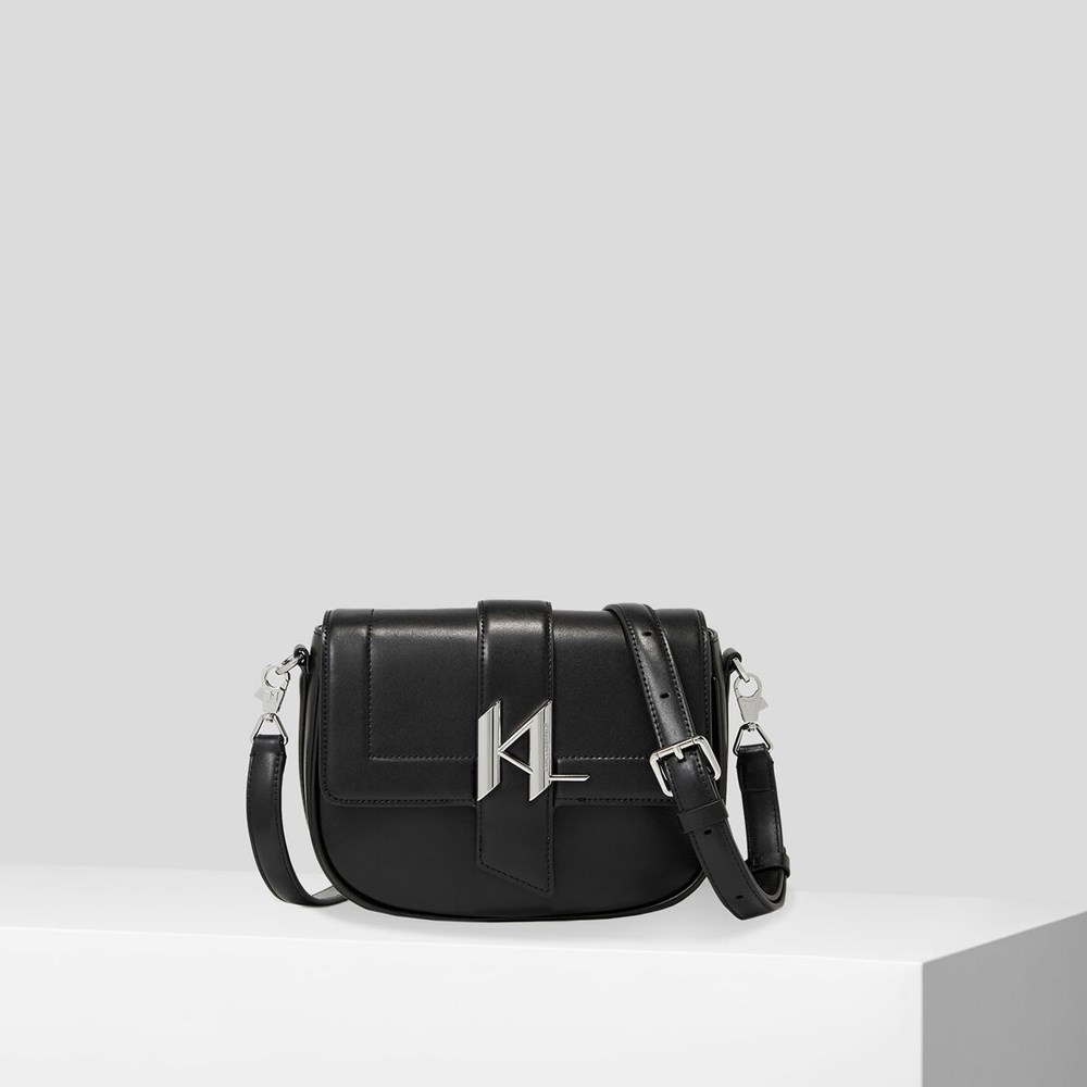 Black Women\'s Karl Lagerfeld K/Saddle Shoulder Bags | AE293VNQO