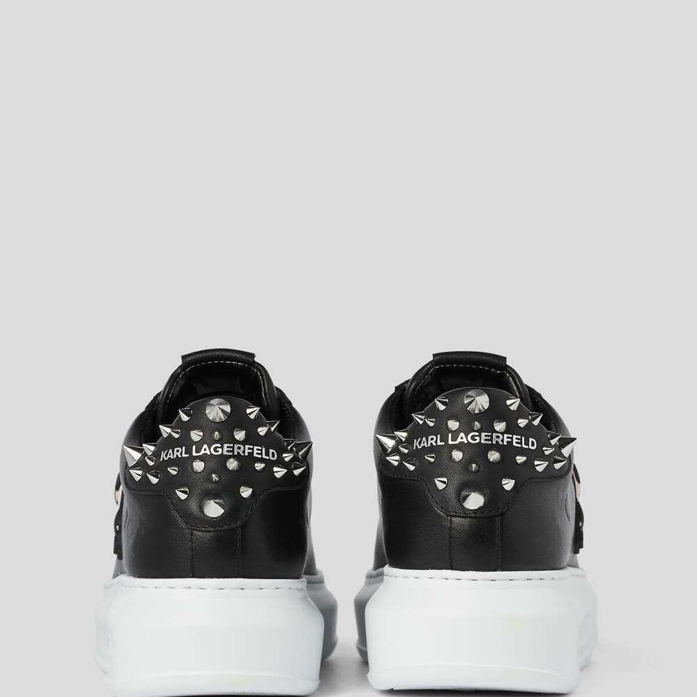 Black Women's Karl Lagerfeld Kapri K/Ikonic Stud Sneakers | AE539URVP