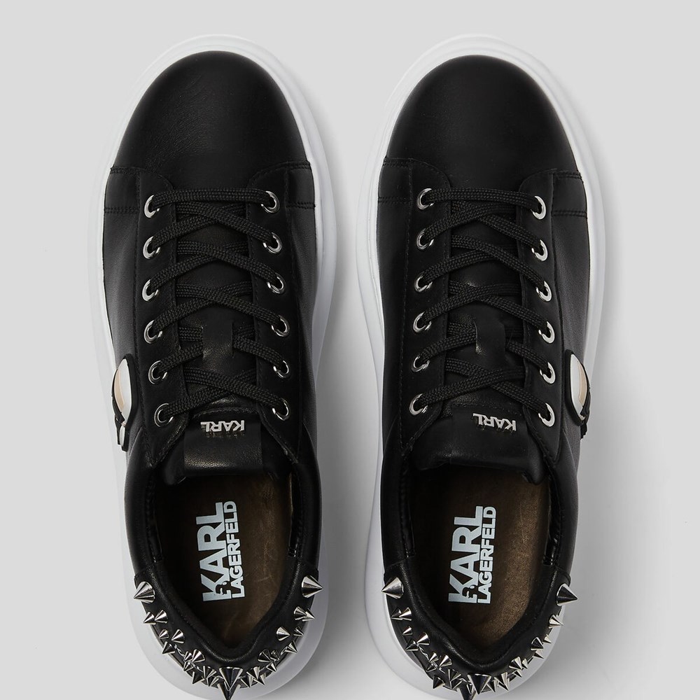 Black Women's Karl Lagerfeld Kapri K/Ikonic Stud Sneakers | AE539URVP