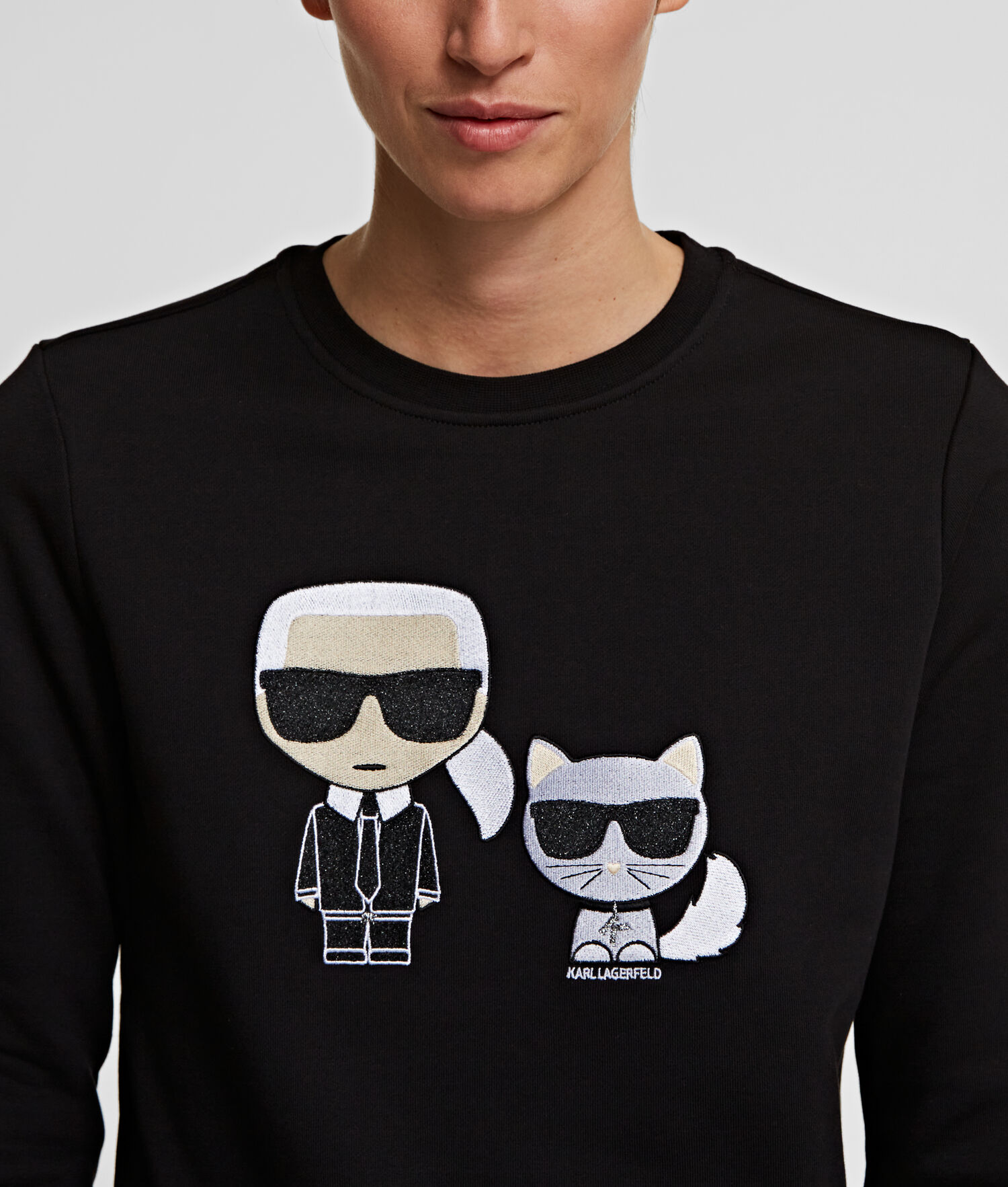 Black Women's Karl Lagerfeld Karl & Choupette Ikonik Sweat Sweatshirts | AE836XYOT