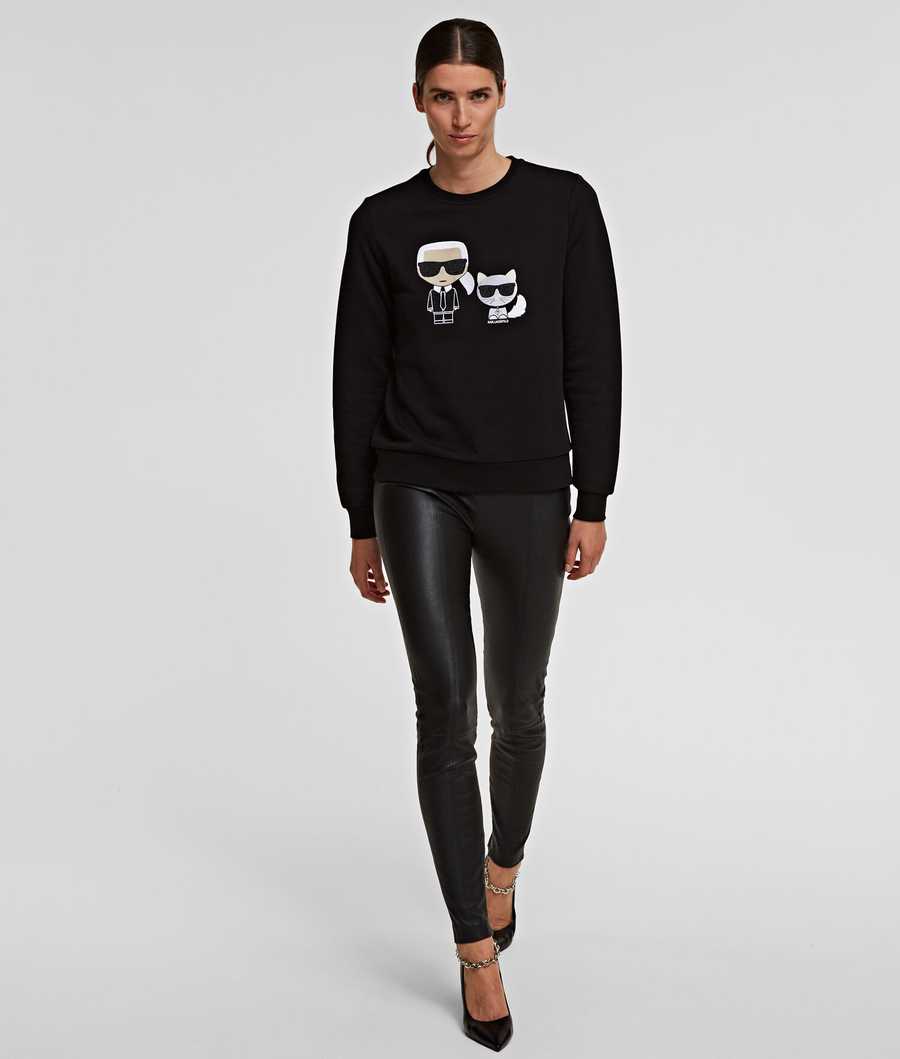 Black Women's Karl Lagerfeld Karl & Choupette Ikonik Sweat Sweatshirts | AE836XYOT