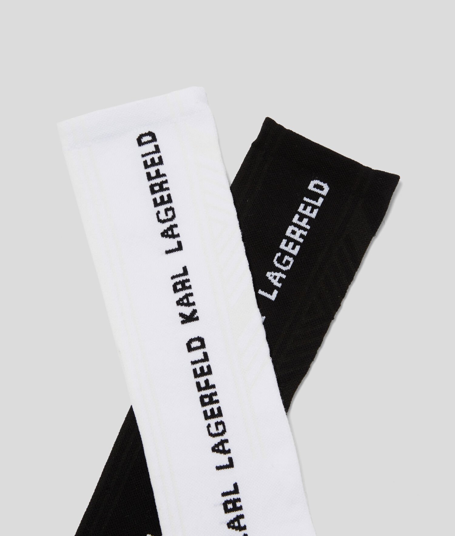 Black Women's Karl Lagerfeld Karl Classic Long Socks - 2 Pack Underwear | AE942PMAS