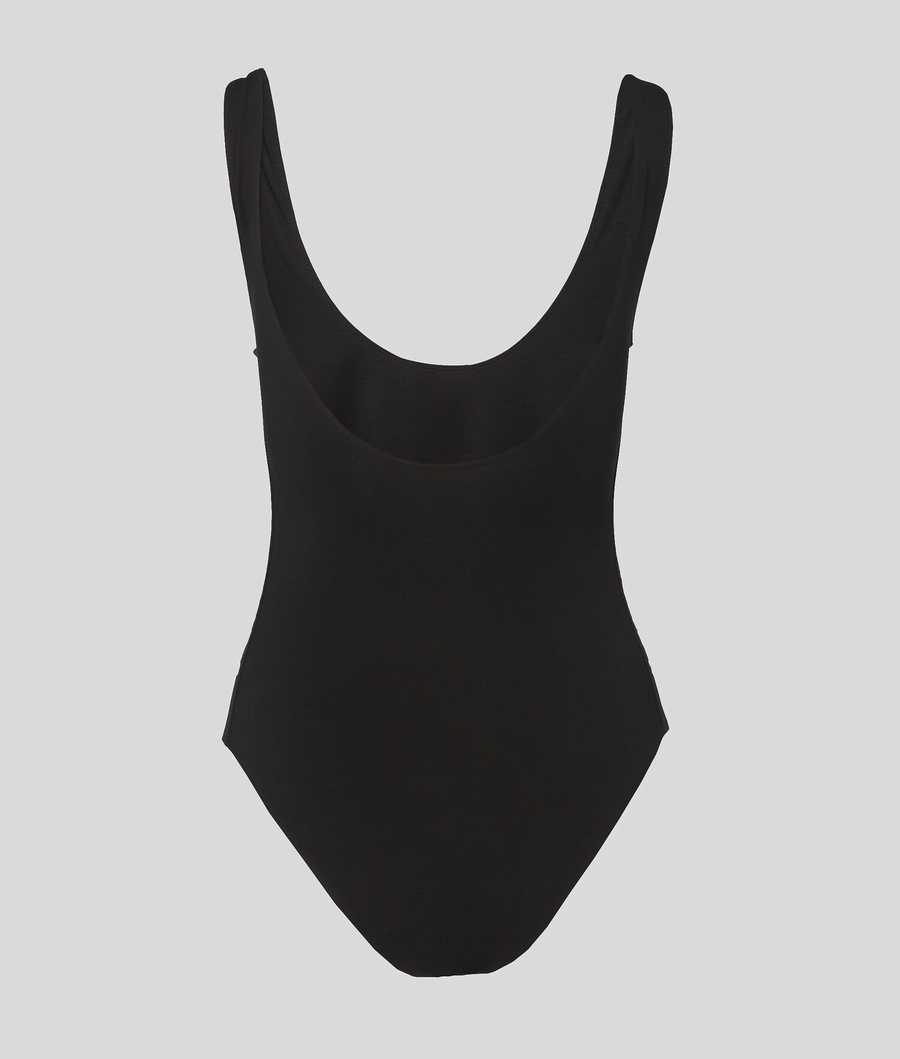 Black Women's Karl Lagerfeld Karl Logo Bodysuit Underwear | AE786SBYK