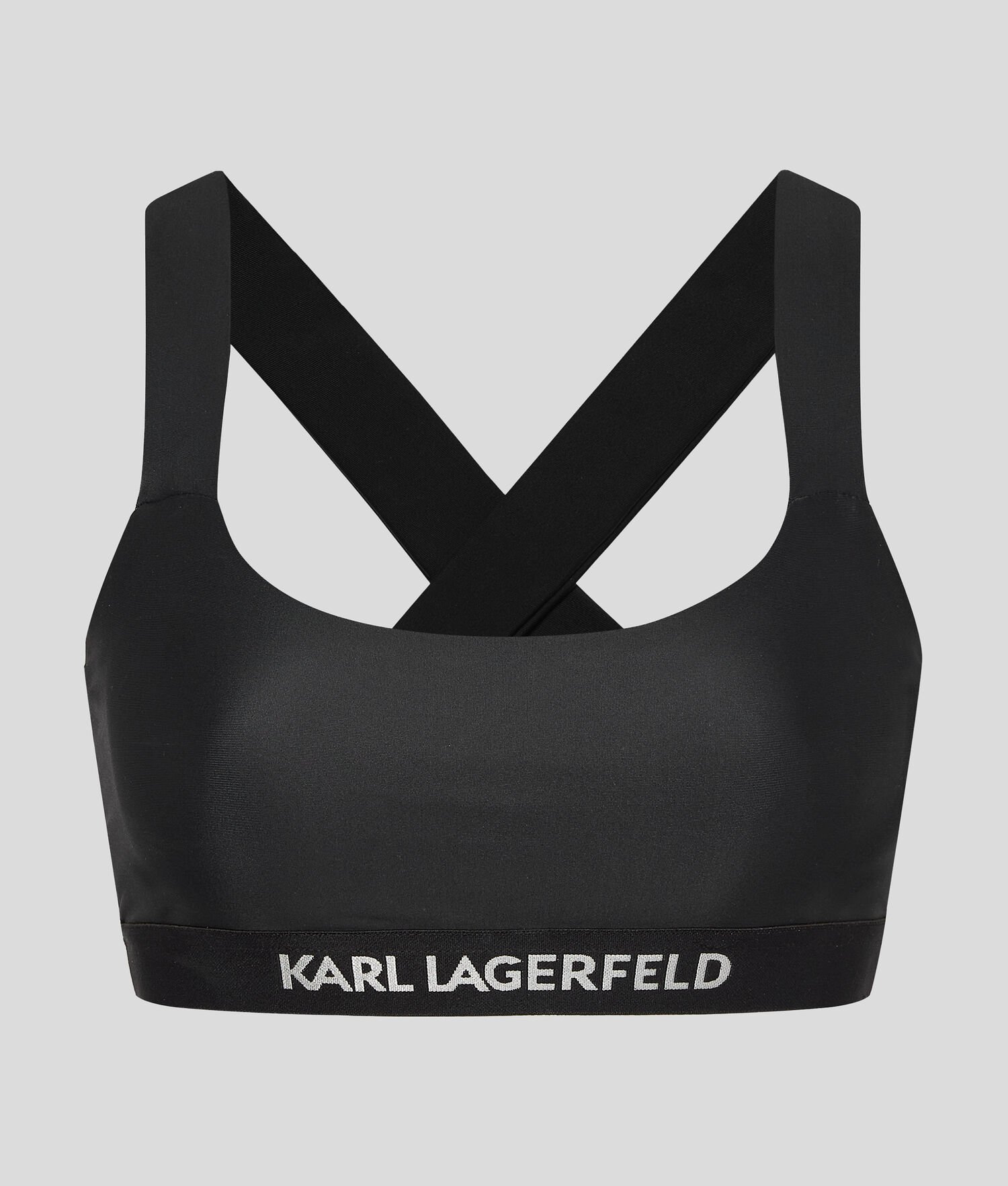 Black Women's Karl Lagerfeld Karl Logo Crossover Beachwear | AE531HPEY