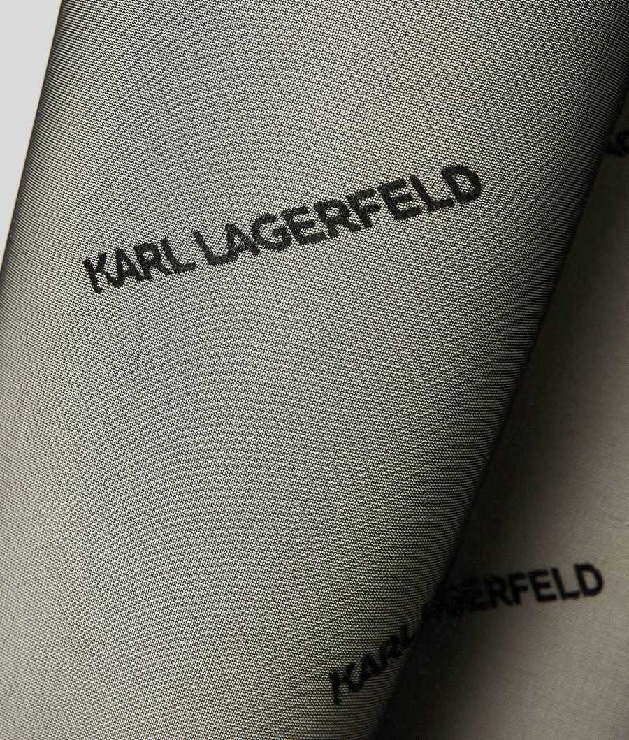 Black Women's Karl Lagerfeld Karl Logo Tights Underwear | AE517FTRL