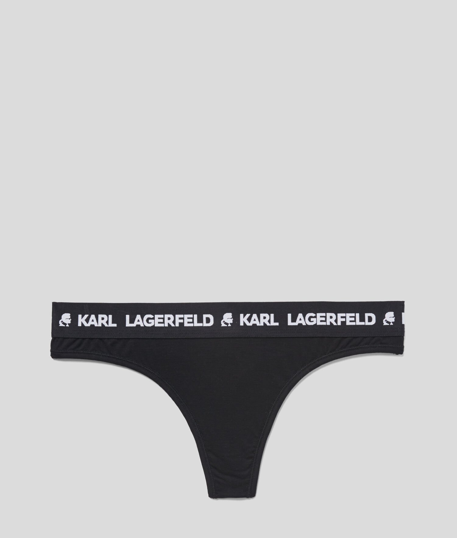 Black Women's Karl Lagerfeld Karl Logo Thong Underwear | AE937GDYJ