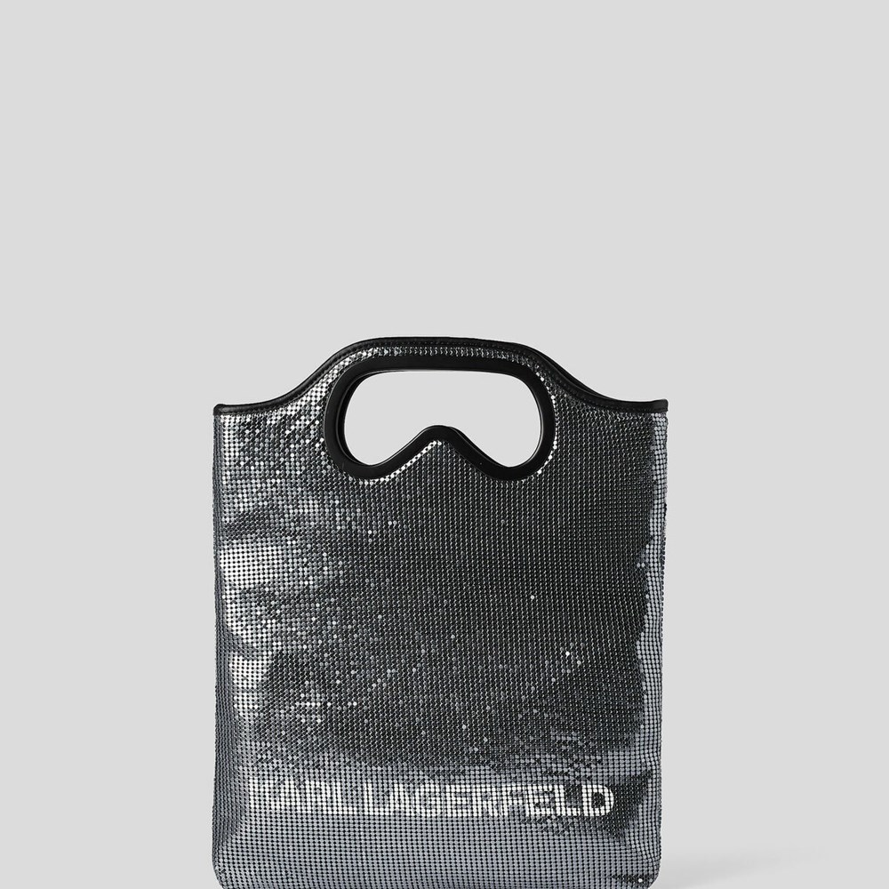 Black Women's Karl Lagerfeld Karl Series Mesh Tote Bags | AE264SJGB