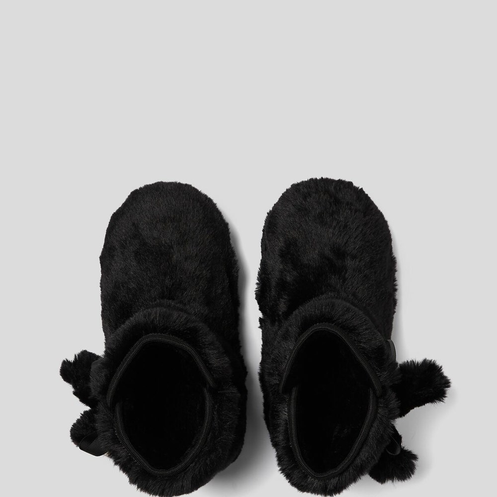 Black Women's Karl Lagerfeld Kasa Karl Twin Pompom Boots | AE071LRGI