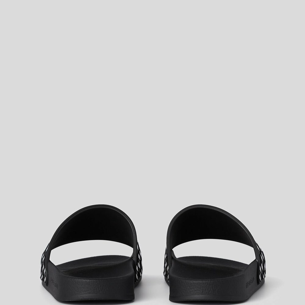 Black Women's Karl Lagerfeld Kondo Kl Monogram Slide Sandals & Flats | AE851OUNH