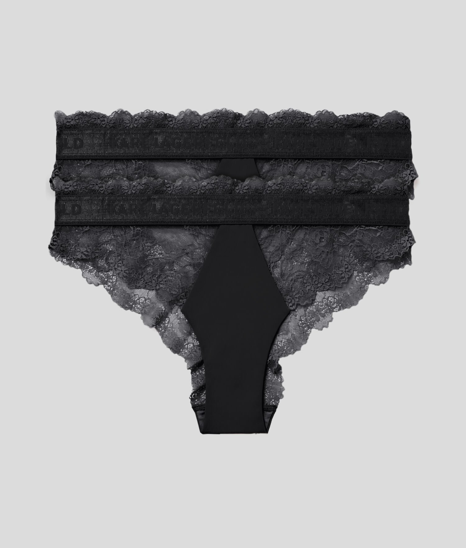 Black Women\'s Karl Lagerfeld Lace Bikini Briefs - 2 Pack Underwear | AE985JQKN