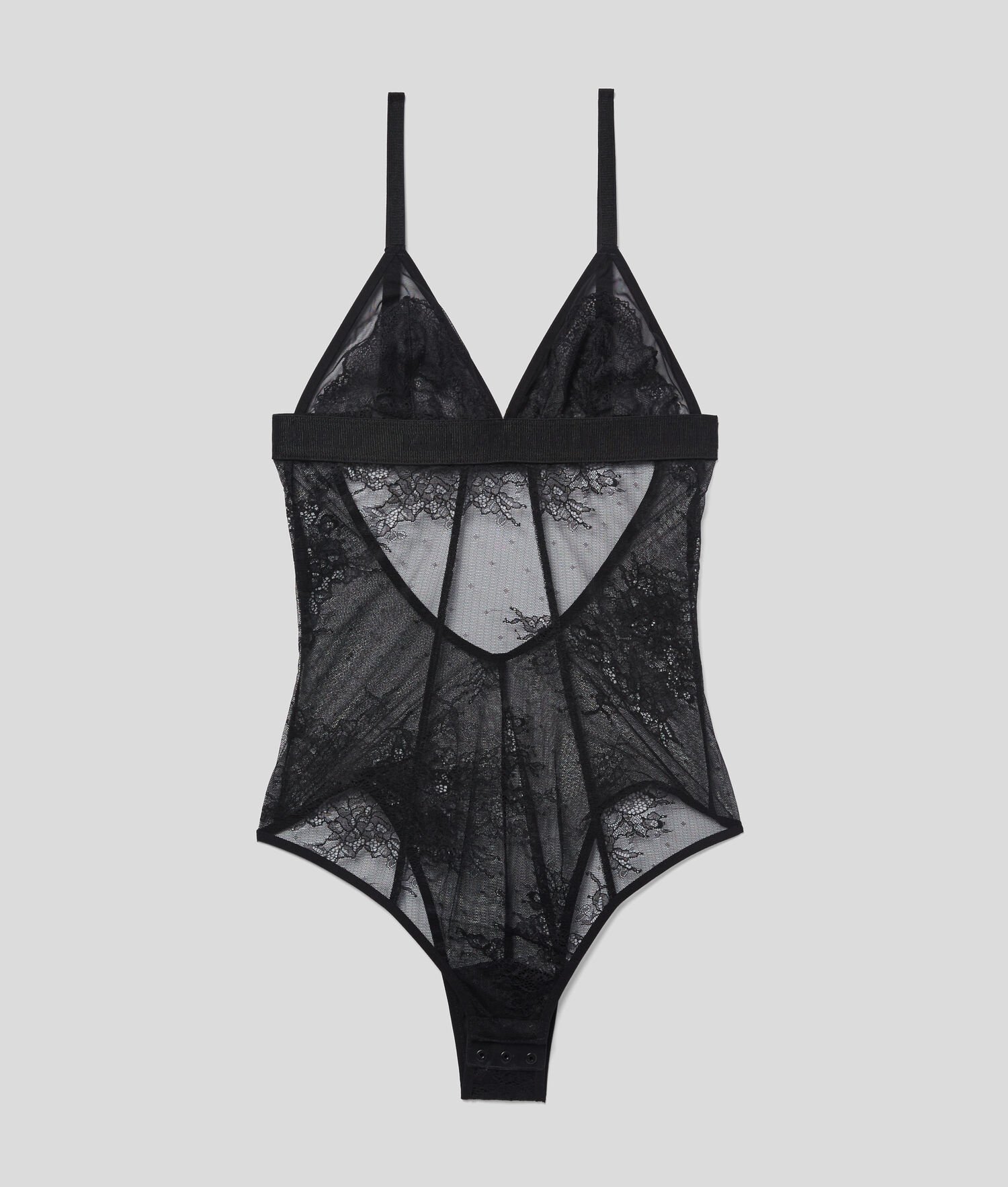 Black Women's Karl Lagerfeld Lace Bodysuit Underwear | AE485UIGK