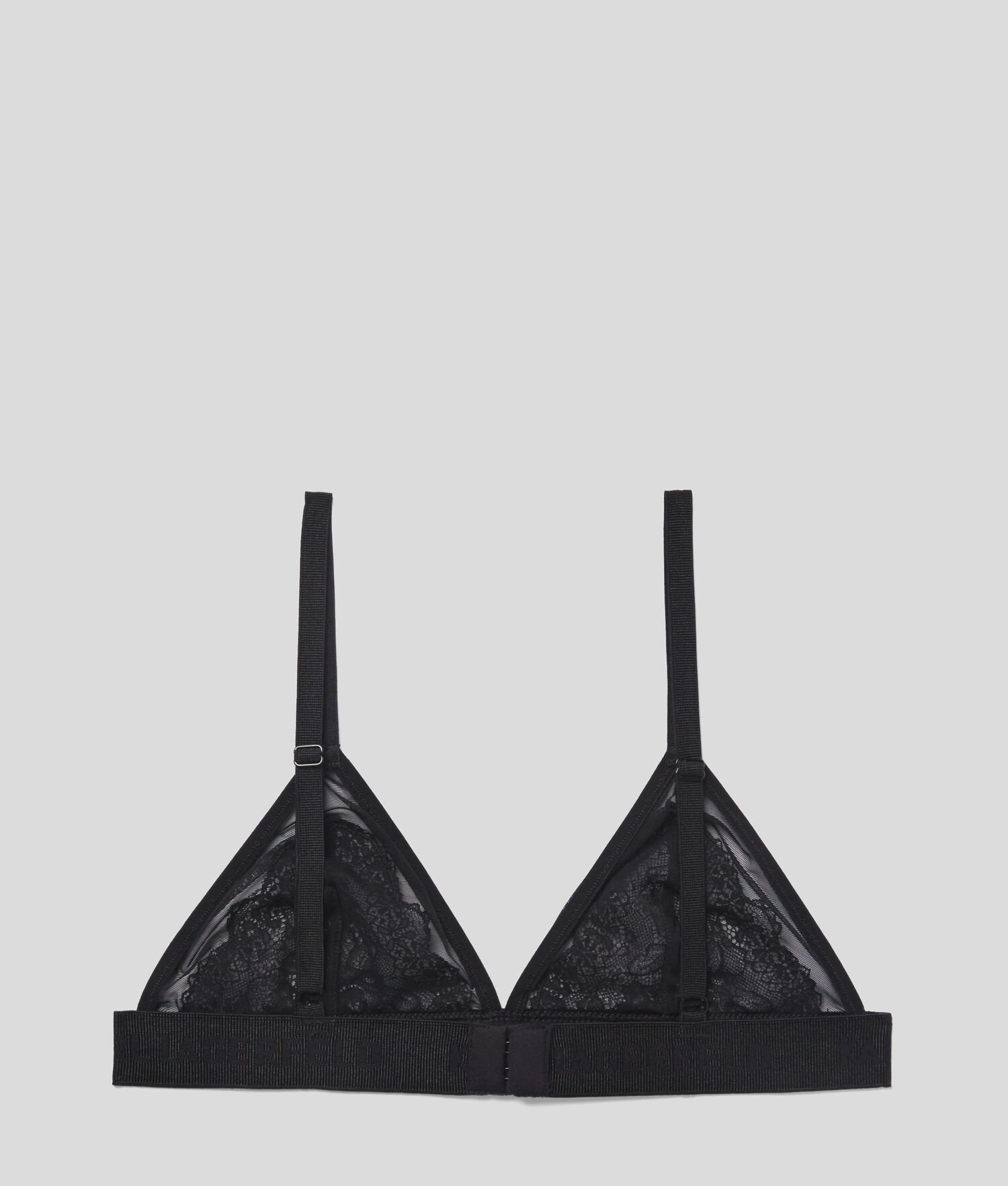 Black Women's Karl Lagerfeld Lace Triangle Bra Underwear | AE746TEPG