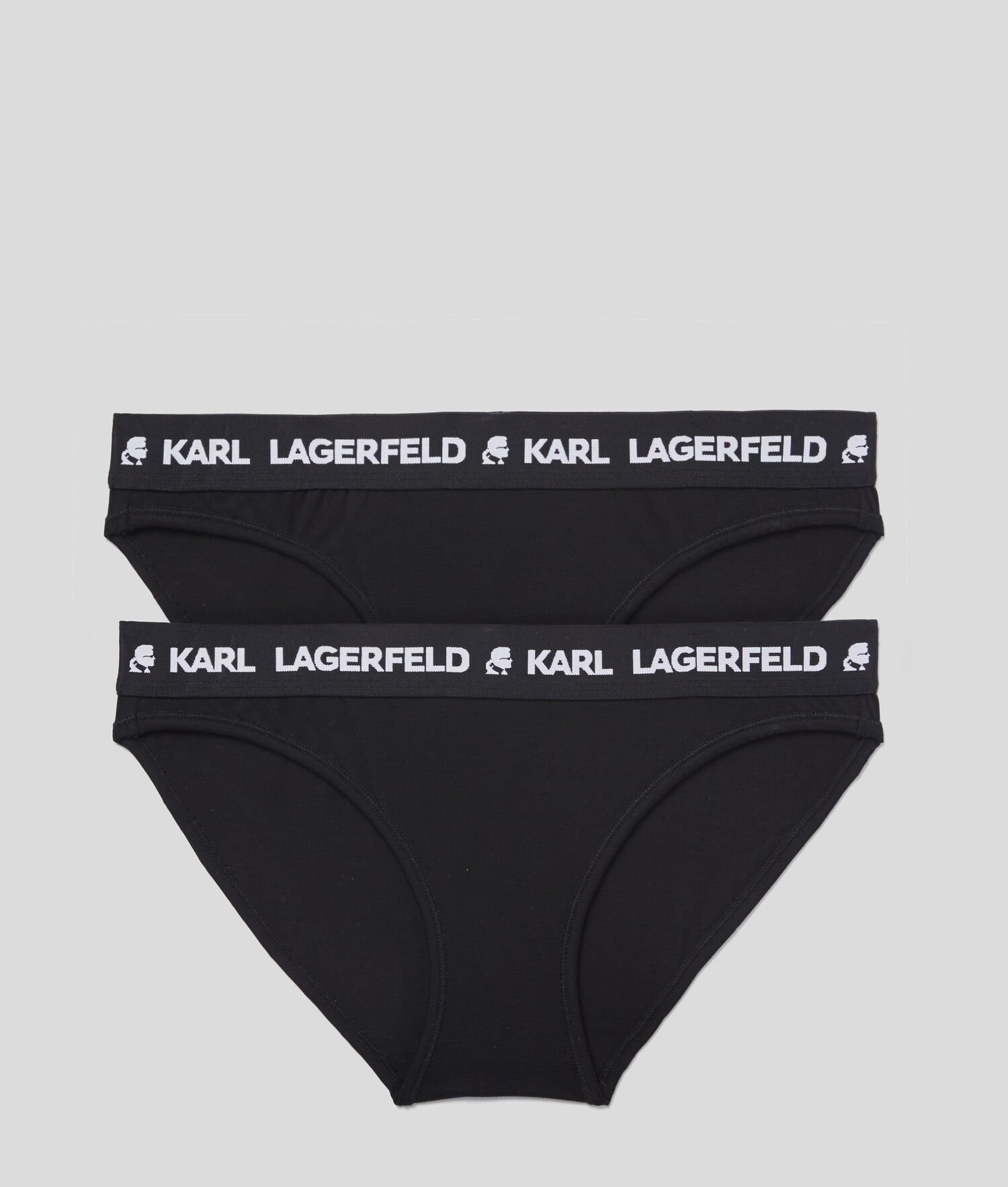 Black Women\'s Karl Lagerfeld Logo Briefs - 2 Pack Underwear | AE789PLBM