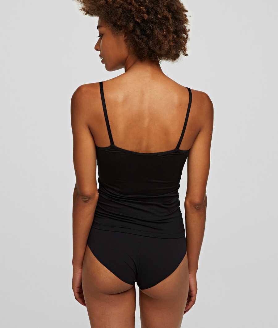 Black Women's Karl Lagerfeld Logo Camisole Underwear | AE279CDHA