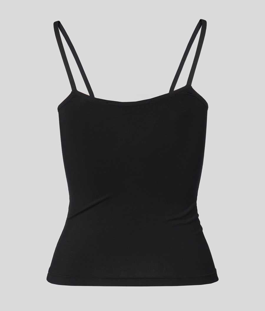 Black Women's Karl Lagerfeld Logo Camisole Underwear | AE279CDHA