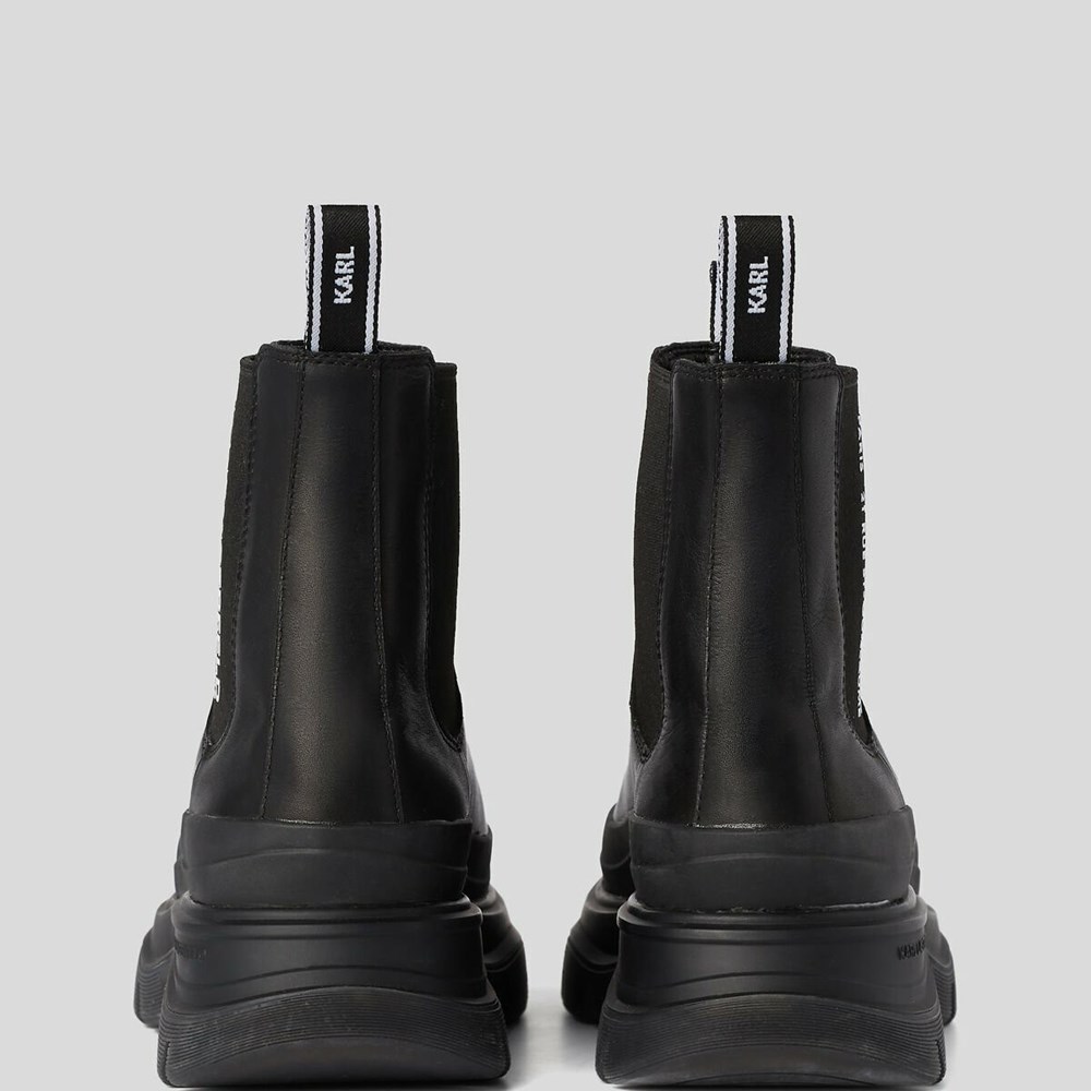 Black Women's Karl Lagerfeld Luna Maison Karl Boots | AE783RGML