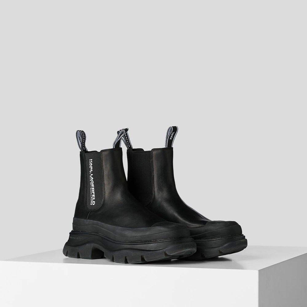 Black Women\'s Karl Lagerfeld Luna Maison Karl Boots | AE783RGML