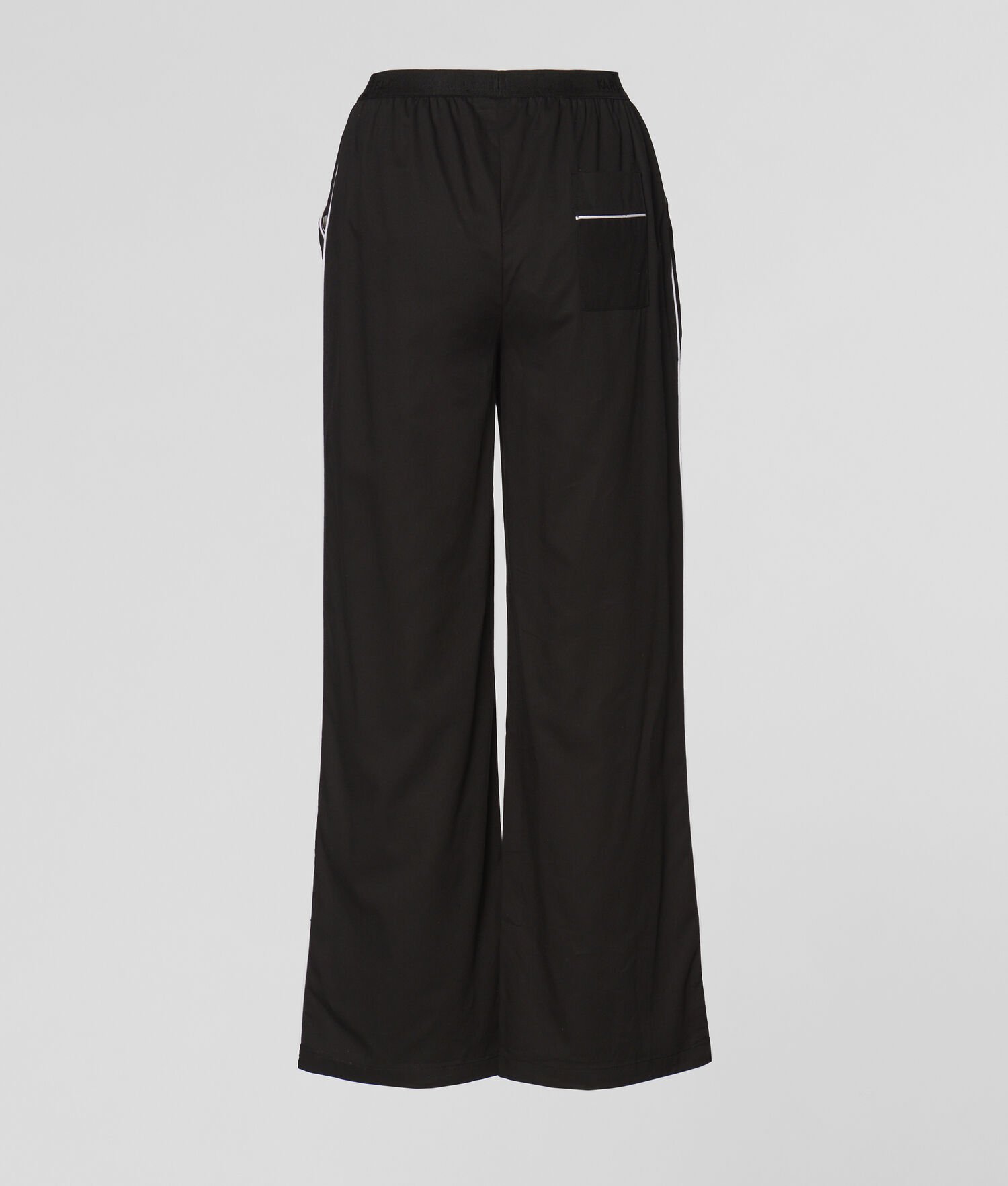 Black Women's Karl Lagerfeld Piped Pajama Pants Sleepwear | AE593IWHM