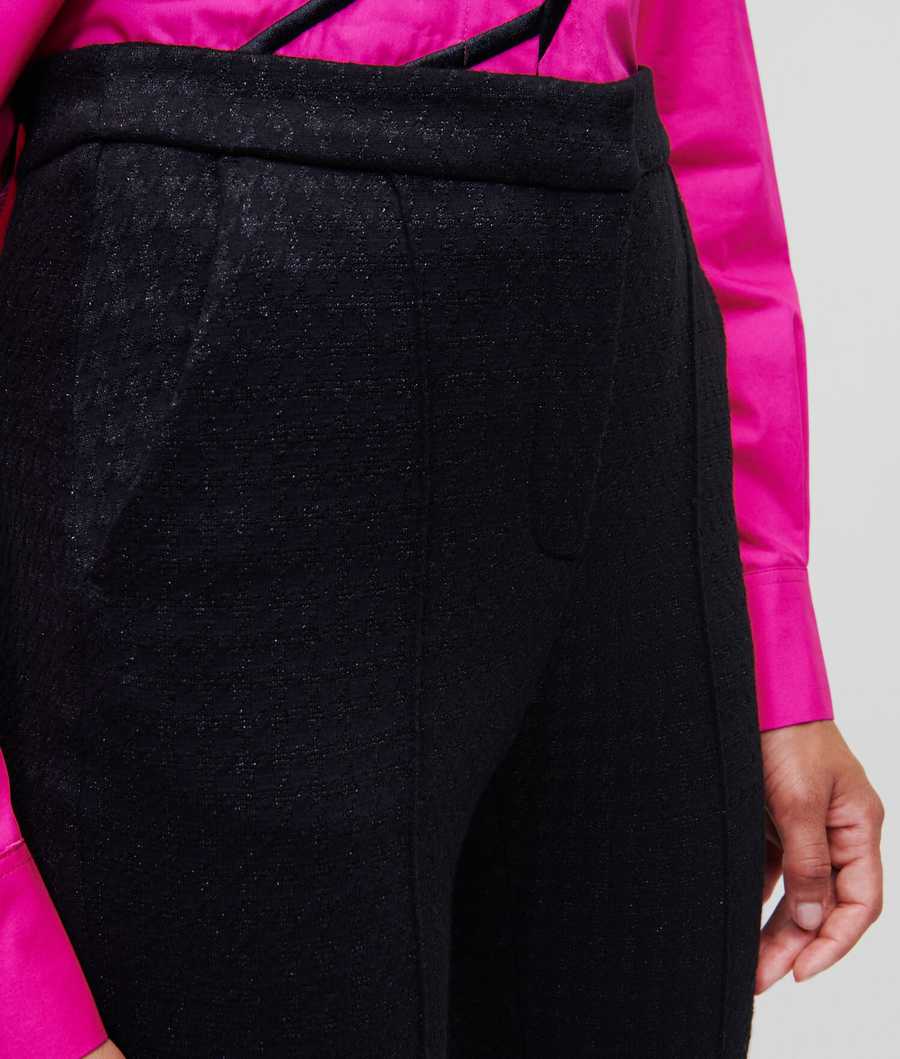 Black Women's Karl Lagerfeld Premium Kl Monogram Punto Pants | AE716XPFS