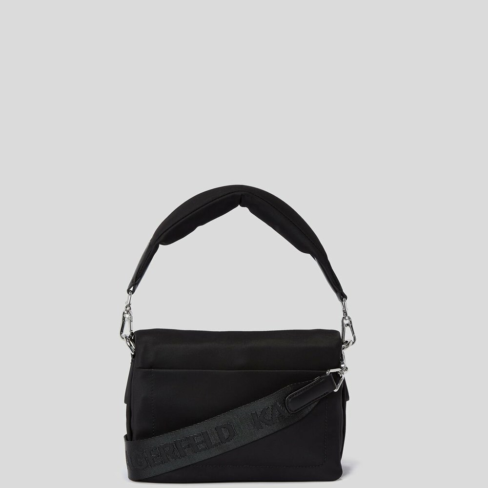 Black Women's Karl Lagerfeld Rue St-guillaume Nylon Shoulder Bags | AE289JWQI