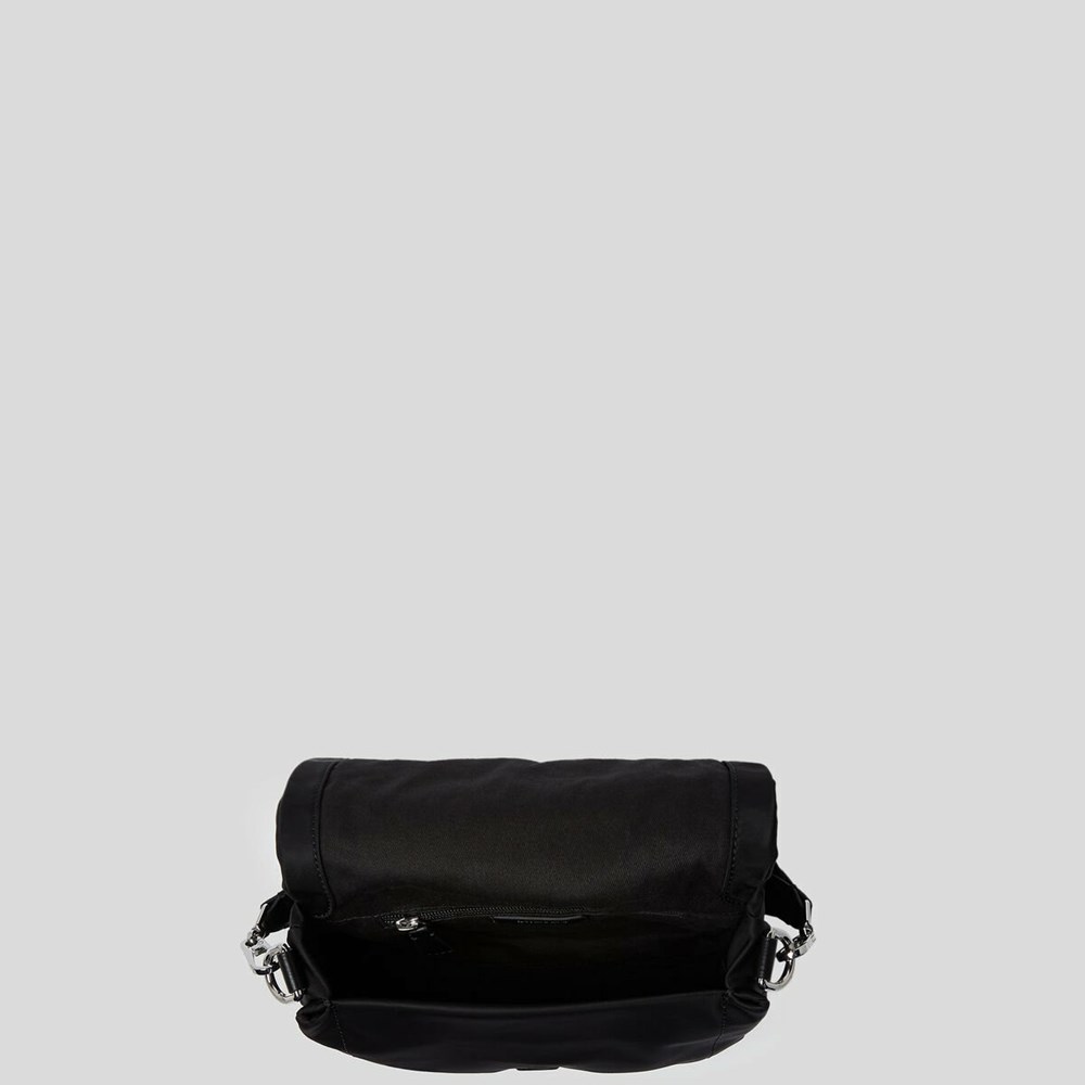 Black Women's Karl Lagerfeld Rue St-guillaume Nylon Shoulder Bags | AE289JWQI