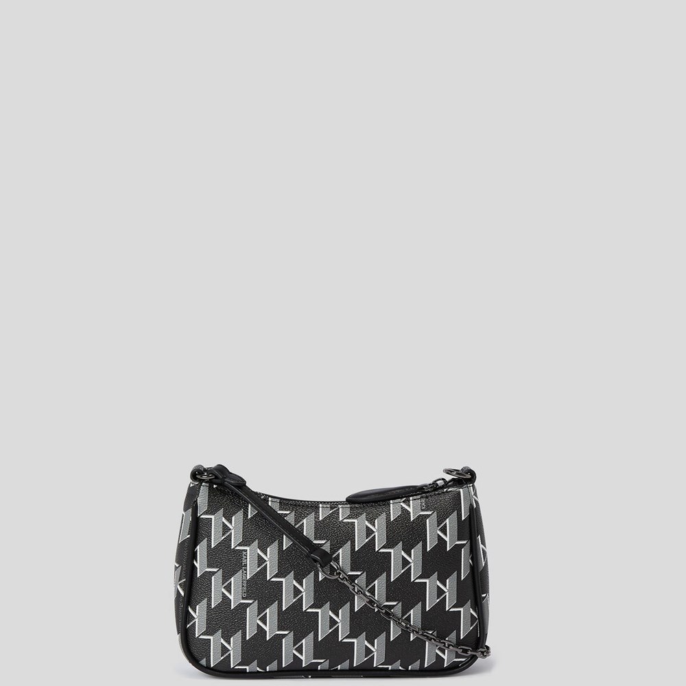 Black Women's Karl Lagerfeld Rue St-guillaume Kl Monogram Shoulder Bags | AE356MFIT