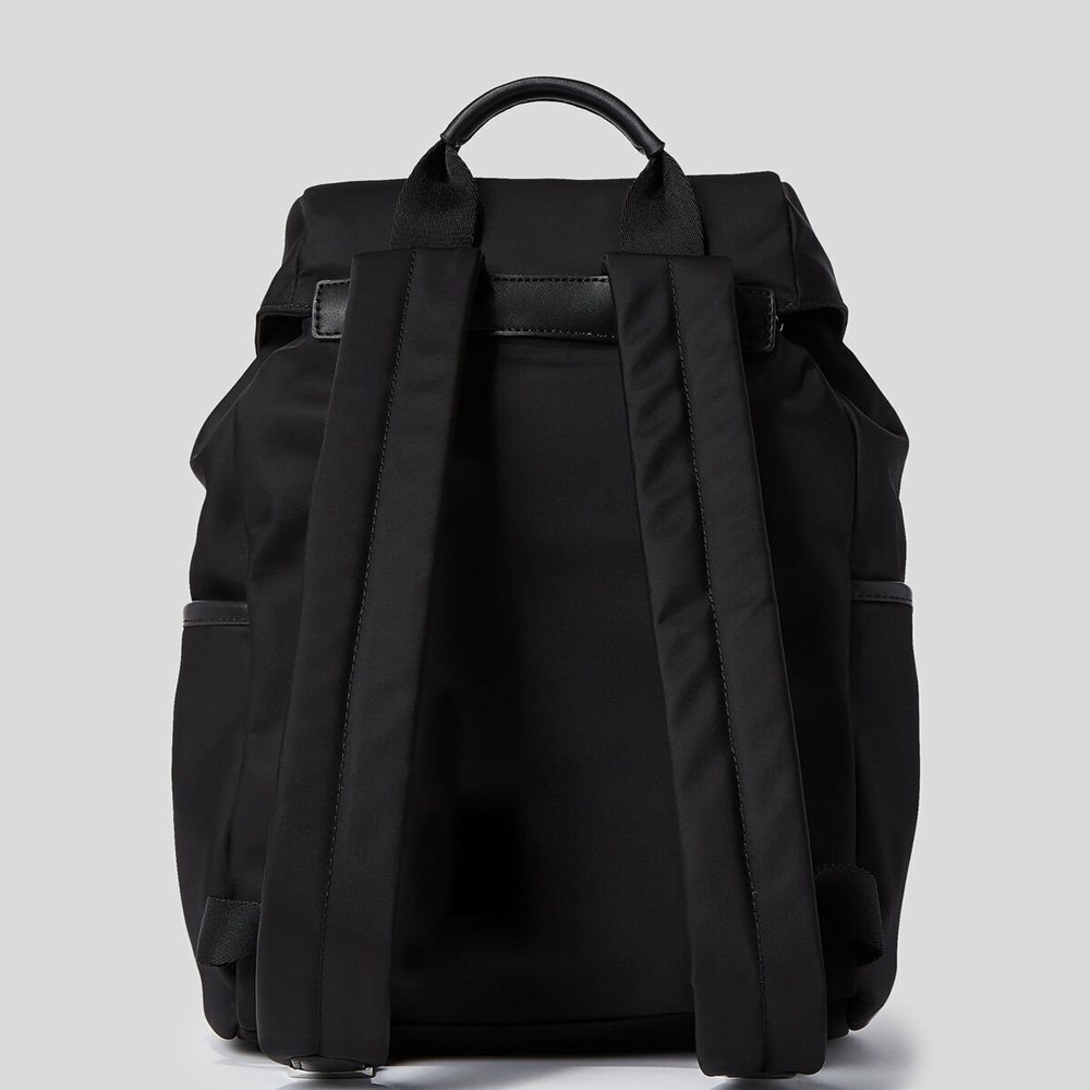 Black Women's Karl Lagerfeld Rue St-guillaume Nylon Backpacks | AE758MEWD