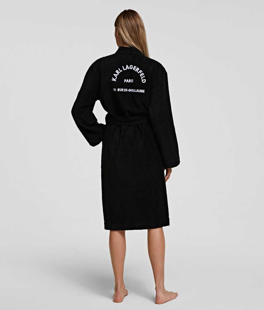 Black Women's Karl Lagerfeld Rue St-guillaume Bathrobe Loungewear | AE832RCUB