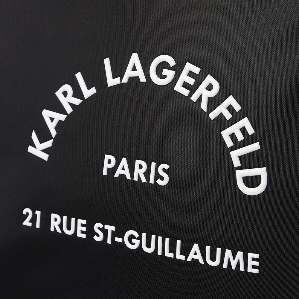 Black Women's Karl Lagerfeld Rue St-guillaume Nylon North-south Tote Bags | AE903LSIB