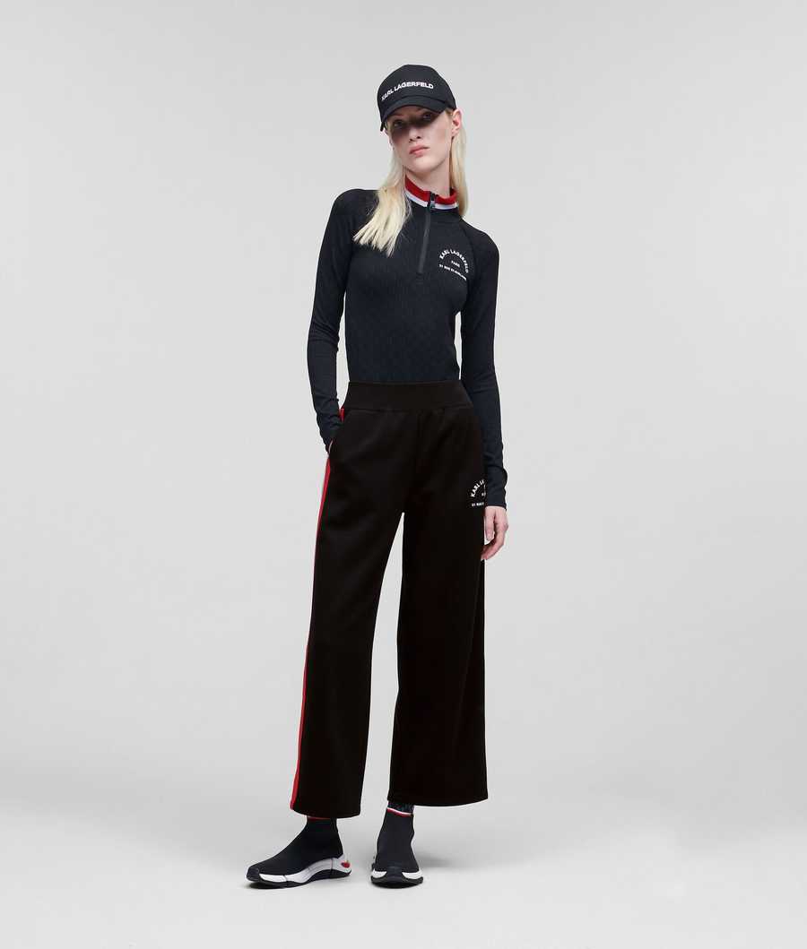 Black Women's Karl Lagerfeld Rue St-guillaume Culottes Pants | AE924UPYQ