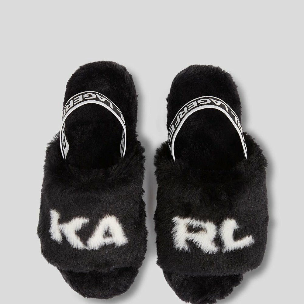 Black Women's Karl Lagerfeld Salon Karl Slingback Sandals & Flats | AE769RFSC