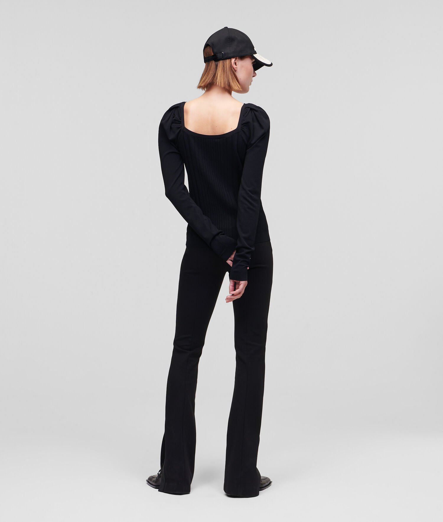 Black Women's Karl Lagerfeld Square Neck Knitwear | AE190RMPJ