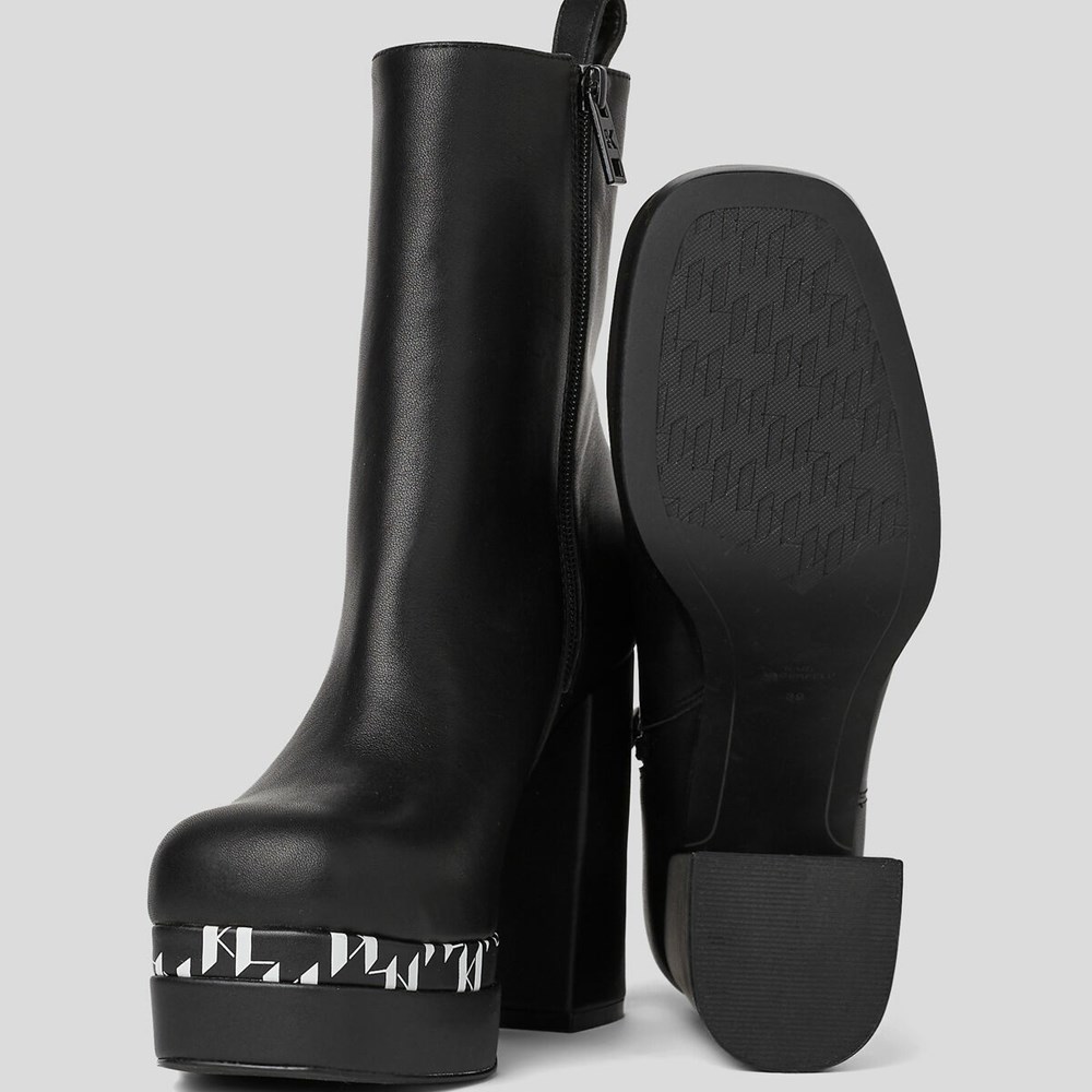 Black Women's Karl Lagerfeld Strada Ankle Gore Boots | AE039UTGC