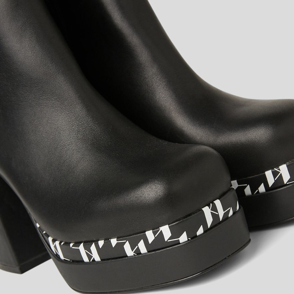 Black Women's Karl Lagerfeld Strada Ankle Gore Boots | AE039UTGC