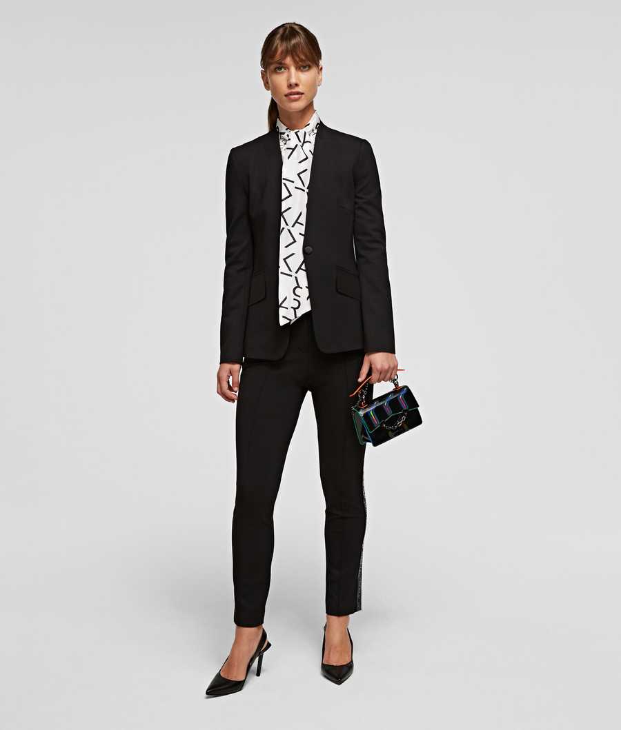 Black Women's Karl Lagerfeld Summer Punto Jackets | AE178KLRB