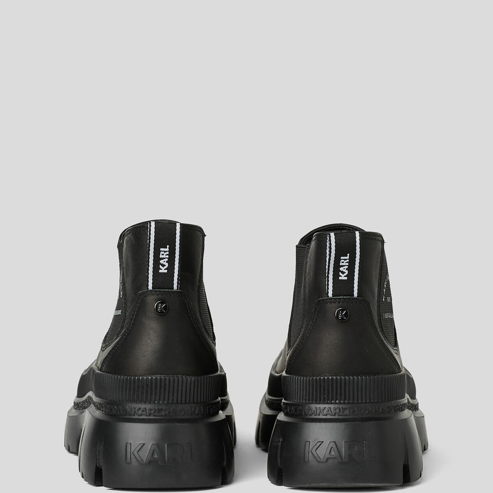 Black Women's Karl Lagerfeld Trekka Max Short Gore Boots | AE182ITVZ