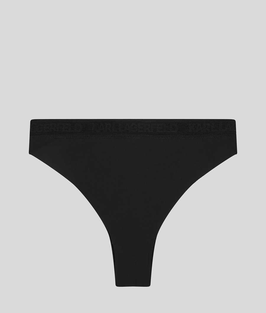 Black Women\'s Karl Lagerfeld Ultra-light Brazilian Briefs Underwear | AE298ENJZ